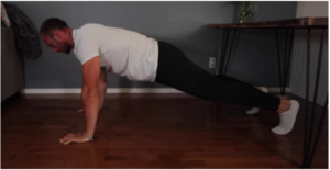 Push up fully extended arms