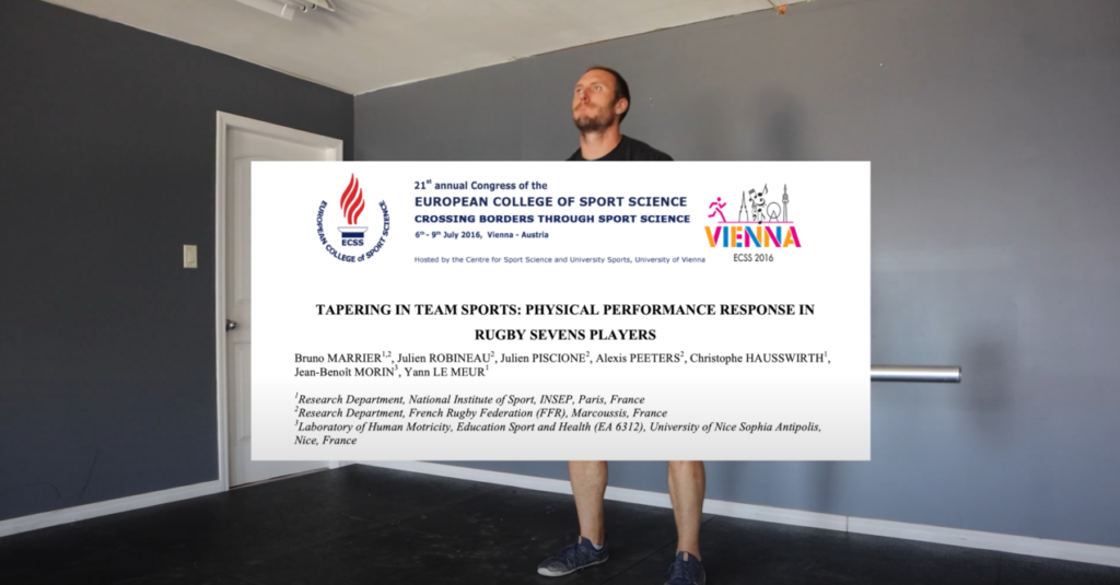 Tapering in team sports: Physical performance response in rugby sevens players