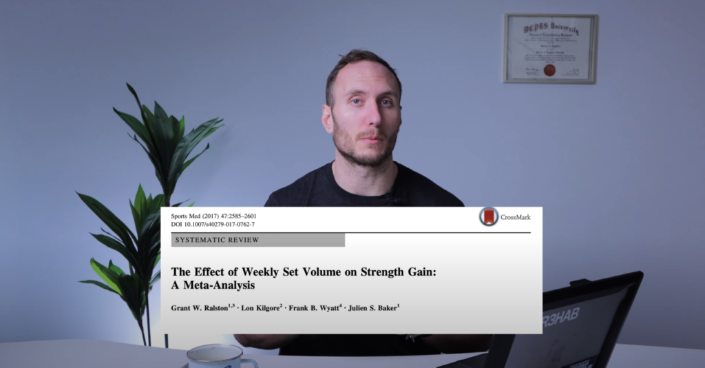 Study on the effect of weekly set volume on strength gain: a meta-analysis